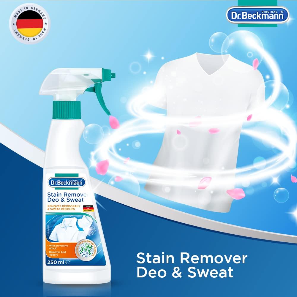 DR. Beckmann Deo & Schweißfleck Entferner Spray | Spezieller Fleckenentferner für Antitranspirant-, Deodorant- und Schweißflecken