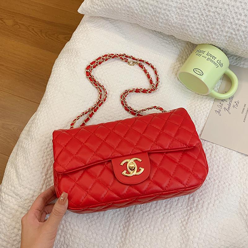 

Сумка зимова нова жіноча сумка проста темпераментна сумка через плече ретро повсякденна великої місткості сумка-месенджер червоний