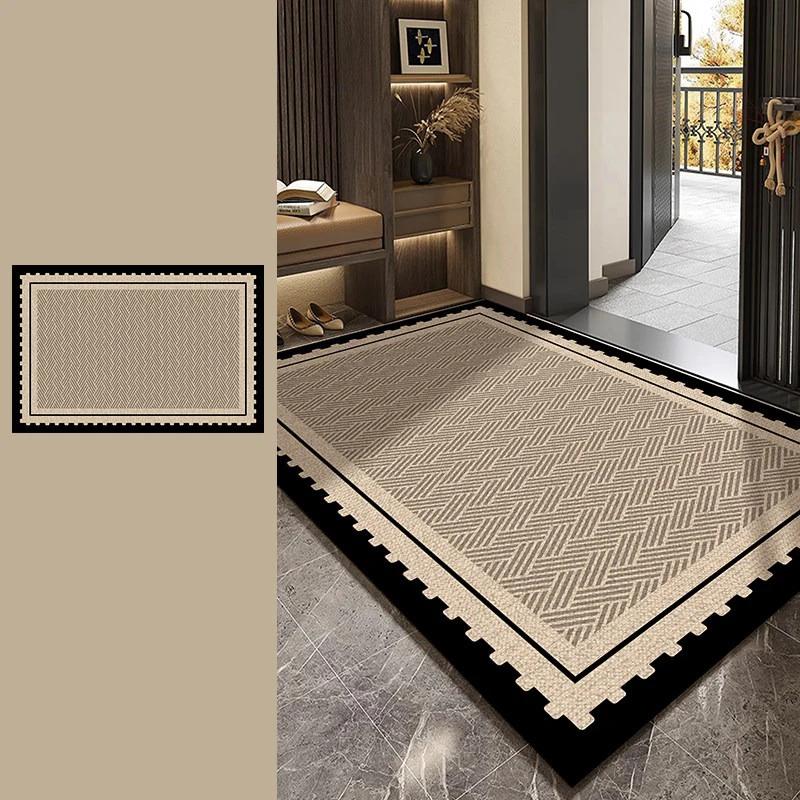 Wabi-sabi Striped Entrance Doormat Rug Non-slip Welcome Mats Dirt Trapping Washable Corridor Carpet Entry Door Mat Home Decorate