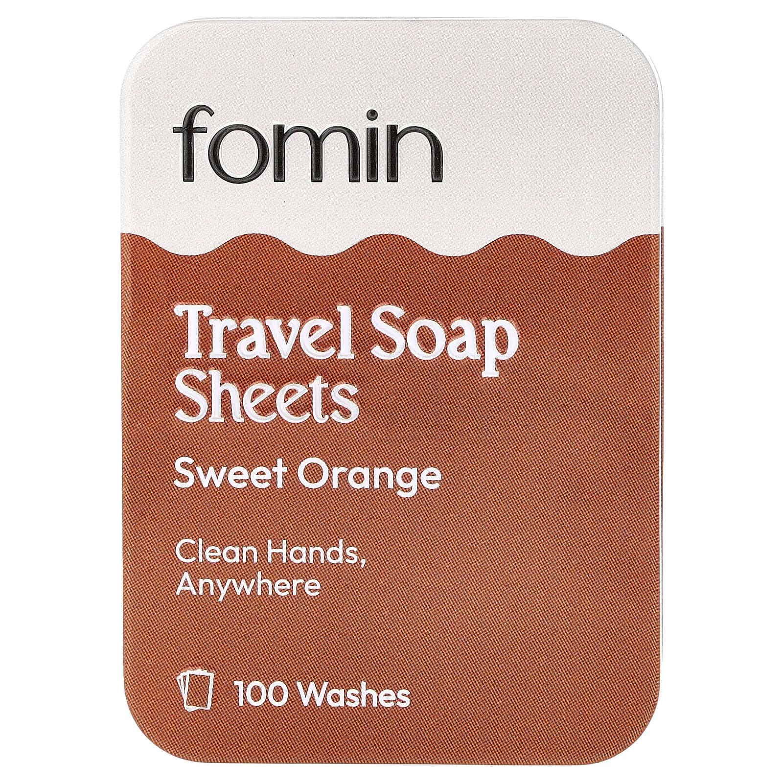 

Fomin Travel Soap Sheets, Sweet Orange, 100 Sheets, 44g (1.55oz)