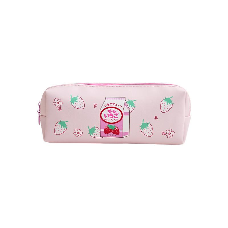 Girls Leather Pencil Case With Large Capacity For School And Travel Storage