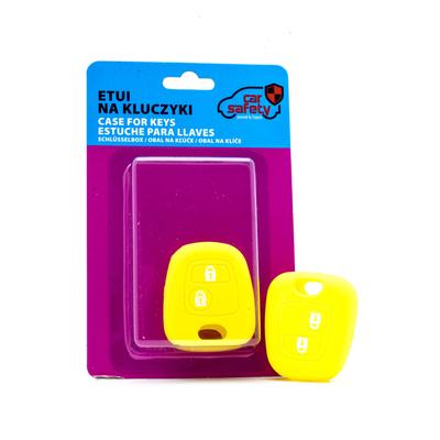Yellow Silicone Case Cover For Key To Citroen Peugeot Toyota
