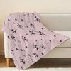 Floral Flannel Fleece Throw Blanket – Soft, Skin-friendly, Machine Washable Warm Blanket for Home Lounge, Office Naps, Halloween & Christmas