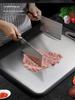 Food Grade Wheat Straw Noodles 304 Stainless Steel Double-Sided Cutting Board with Titanium Plate