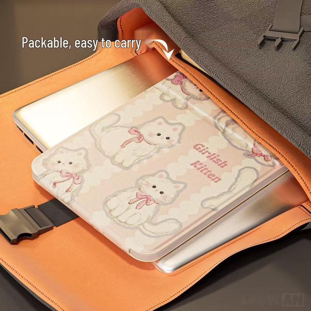 Składane lusterko kosmetyczne LED HD z kreskówkowym motywem i podświetleniem