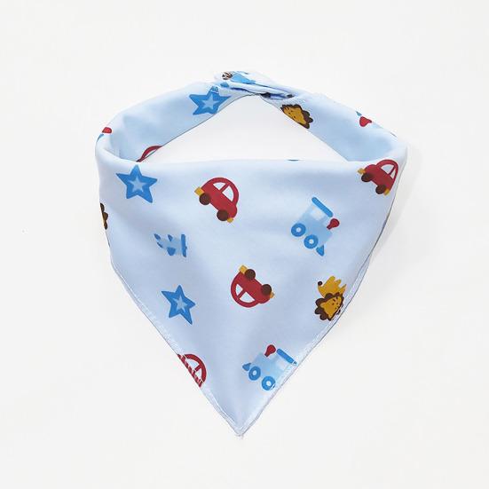 Soft Pet Bandana Cotton Triangle Scarf for Cats And Dogs Cute Cartoon Print Adjustable Drool Bib Easy Clean Pet Accessory