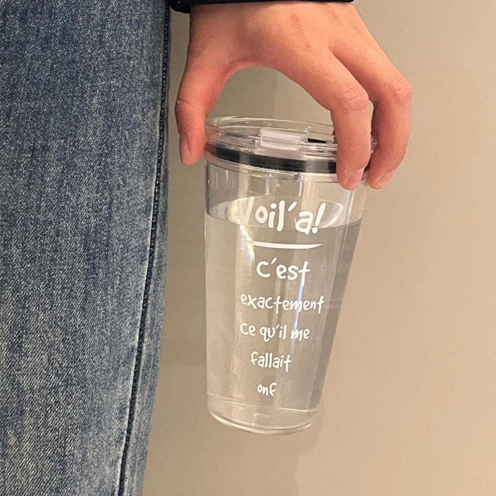 Bowknot Straw Cup Plastic Water Bottle New Coffee Cup