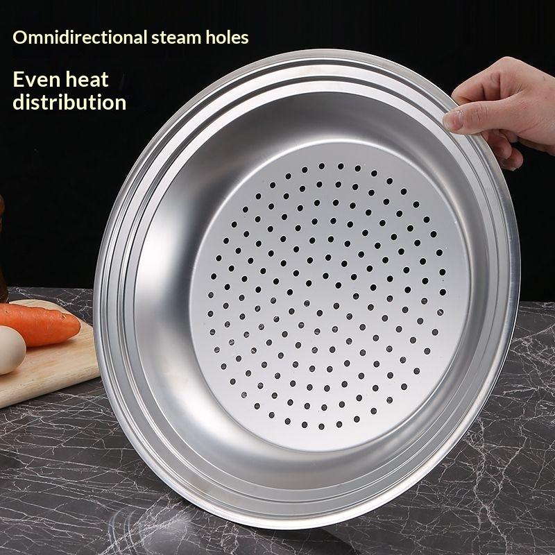 Ein Dampfgareinsatz kann 30-32-34 Zoll Woks aufnehmen Multifunktionaler Dampfgareinsatz Dampfgitter Universal