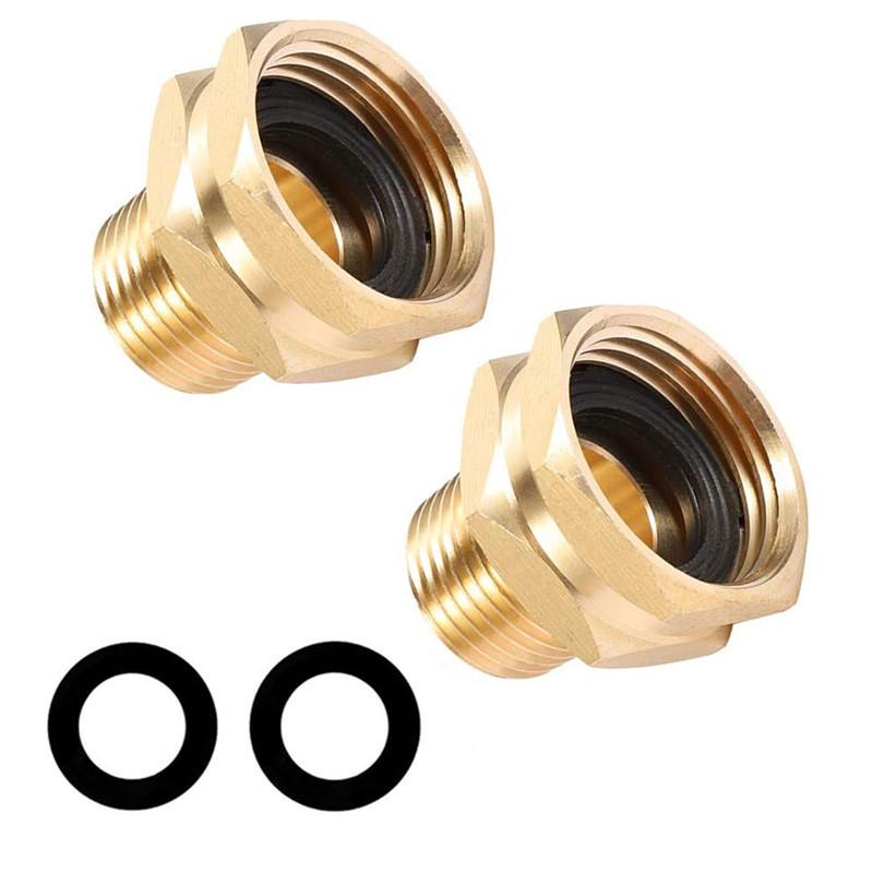 Brass Garden Hose Adapter 3/4 GHT Female To 1/2 NPT Male Connector Leak Proof Fitting For Garden Irrigation Pipe Adapter