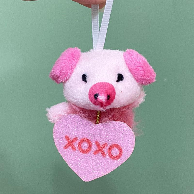 Cartoon Panda Easter Animal Plush Toys Heart Style Pendant Decorations Gift