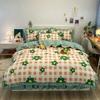 Korean Style Bed Skirt Four-piece Set Pure Cotton Edge Bed Sheet Thickened Plant Cashmere Brushed Skin-friendly Bedding