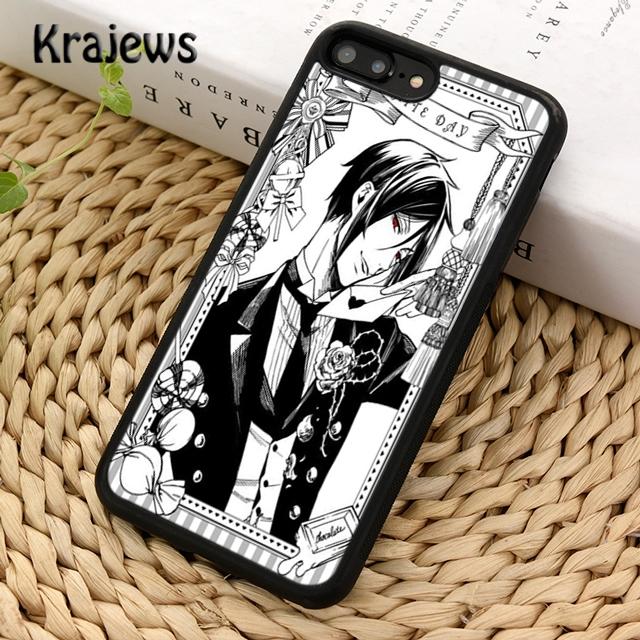 Krajews Black Butler Kuroshitsuji Anime Pouzdro na telefon pro iPhone 14 5 SE 6s 7 8 plus X XR XS 11 12 13 pro max Samsung S21 S22 ultra