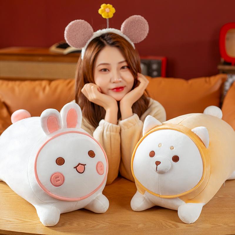 Cute Japanese Fat House Cat Doll Doll Soft Cute Lying On The Shiba Inu Bed Sleeping Throw Pillow Children Rabbit Doll