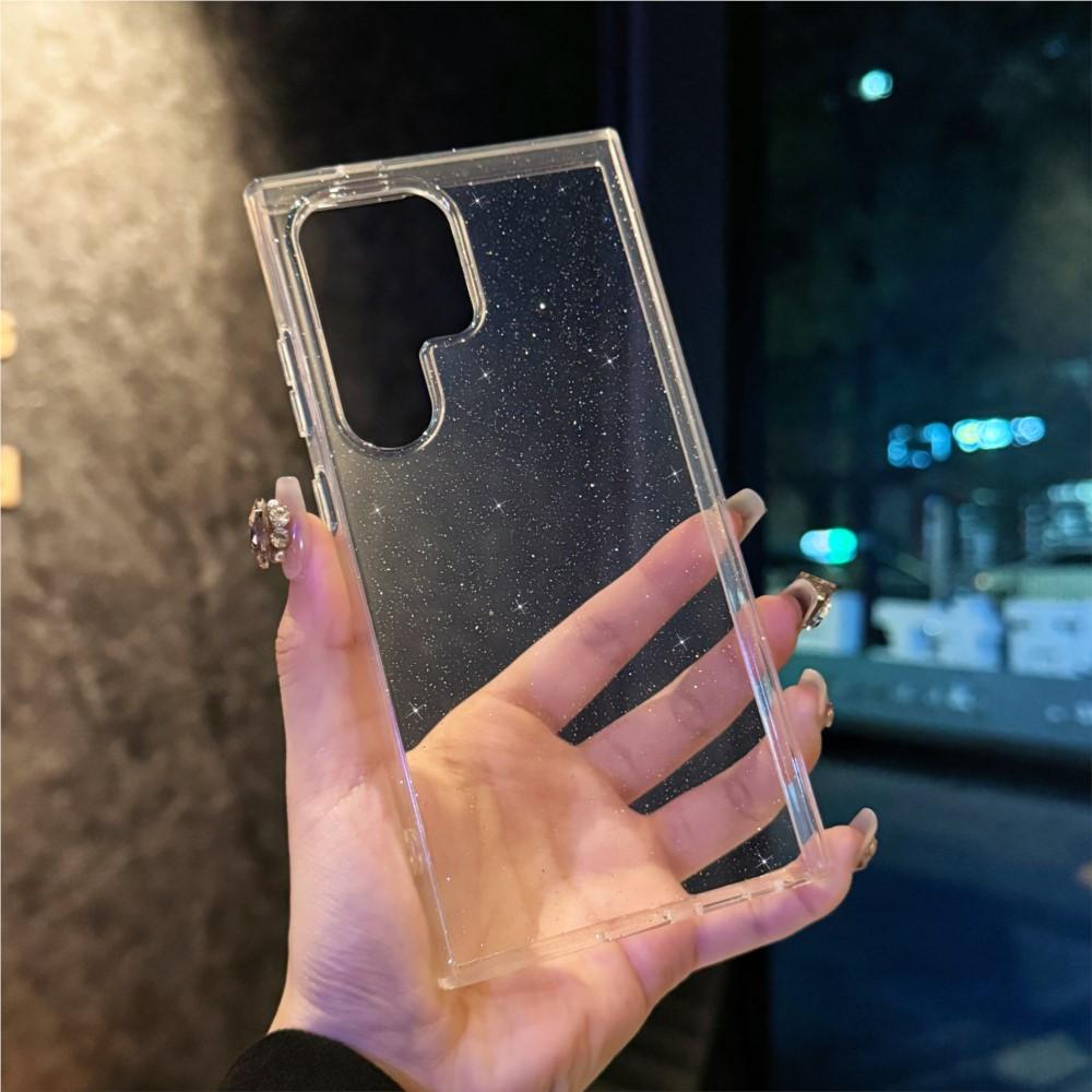 Glitter Transparent Ultra Slim Case For Samsung Galaxy S25 S24 S23 FE S22 Plus A55 A35 5G A25 A15 A05S A54 A14 A34 A53 A23 Cover