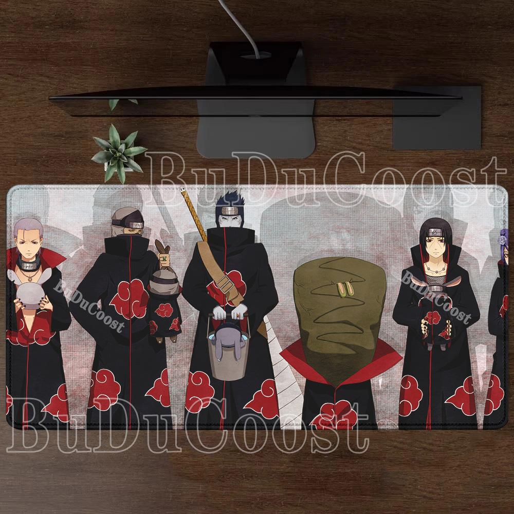 HD Printing Aakatsuki Naruto Mouse Pad Gaming Office Accessories Computer Keyboard Anime Non-slip Desk Mat Overlock XXL Mousepad