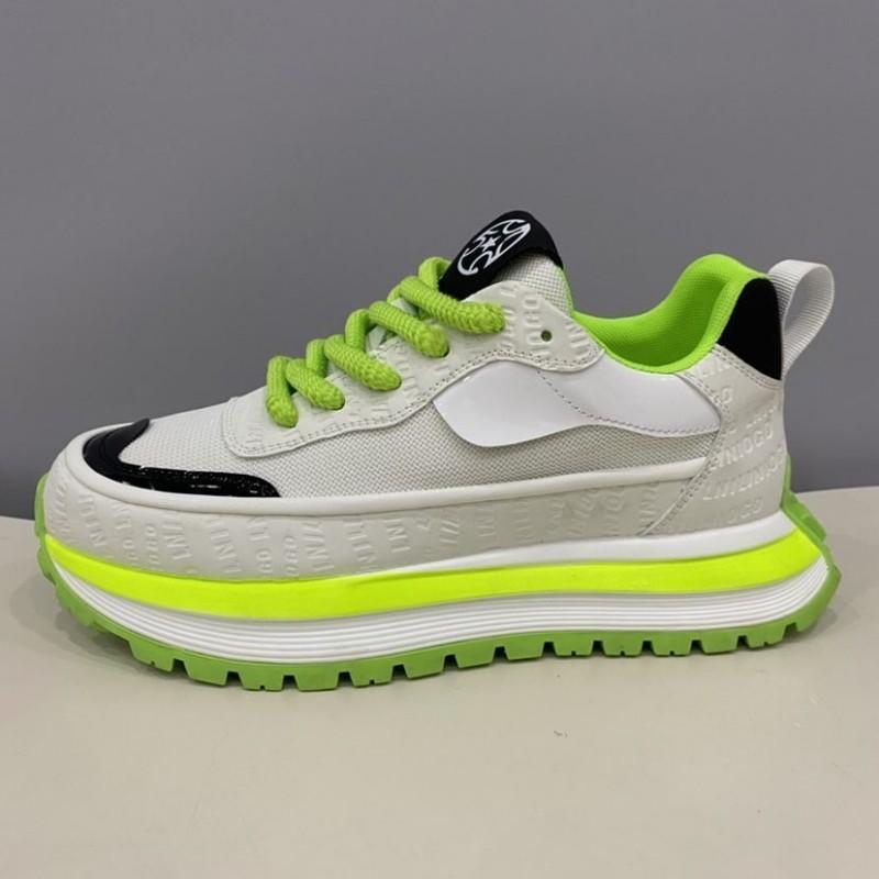 

Мода 2025 Весна Новые Повседневные Кроссовки Мужские Простые Ретро Платформа Увеличение Роста Папины Кроссовки Удобные Дышащие Мужские Повседневные Туфли 39 зелёный