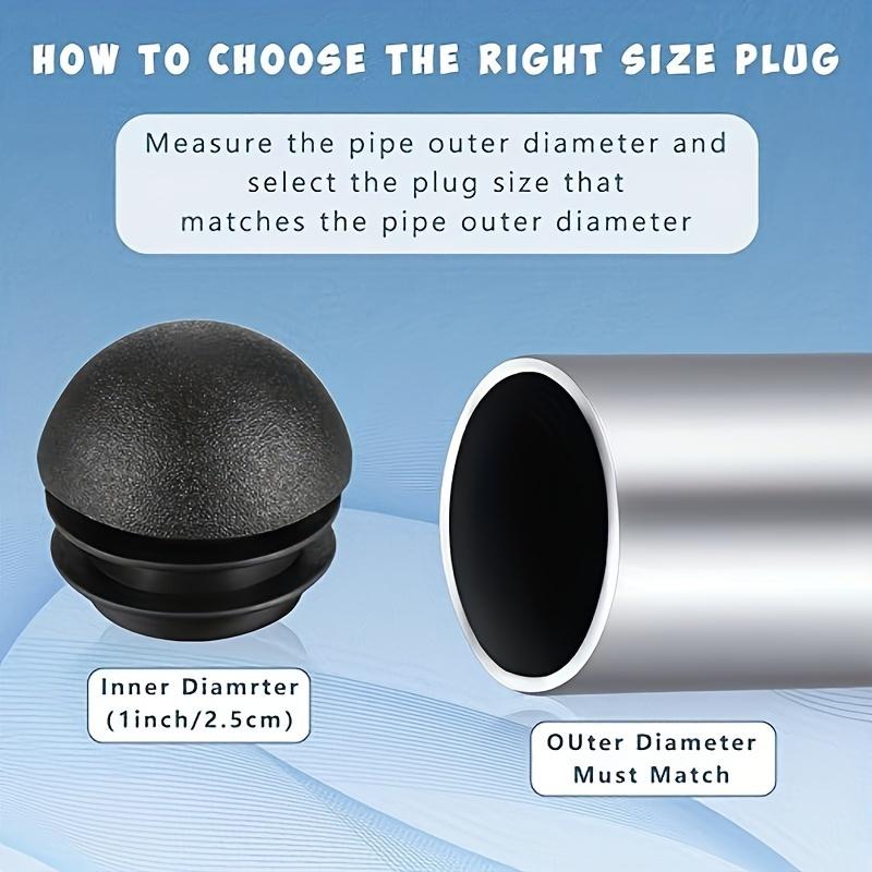 20 Pieces Of Black Circular Plastic Plug Chair Leg Covers For Furniture Tables And Chairs, Pipe Plug Covers