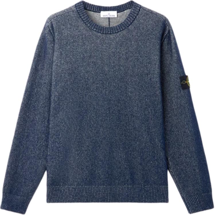 Stone Island Logo Ronde Hals Losse Pasvorm Raglanmouw Gebreide Trui Herentrui L1S155100033S0N12-V0M20 XL