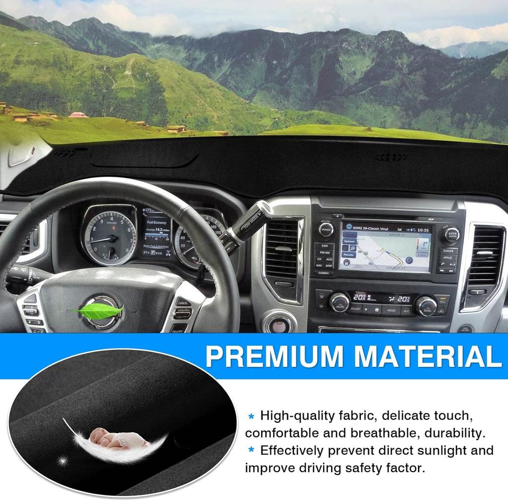 dashboard cover pad is suitable for the 2016-2026 Nissan Titan accessory  flannel dashboard pad for sunshade,glare  UV protect