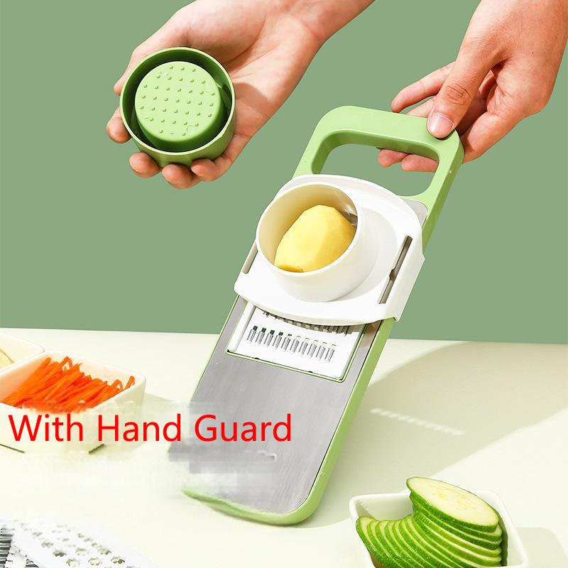 New Stainless Steel MultiFunction Hand Guard Vegetable Grater Kitchen Tool for Potato Carrot Shredding Slicing Grater Board