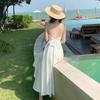 Summer Sexy Backless Beach Long Dress Women's Vacation Boho Dresses