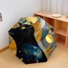 1 PC Automatic Folding Umbrella - Cute Black Cat Pattern, Portable & Foldable Design with 8 Ribs, Christmas Birthday Gifts