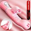 Vibromasseur point G pour femme, gode, jouet sexuel, léchage de langue, chargeur USB, masturbateur féminin, masseur vaginal et clitoridien, 12 vitesses