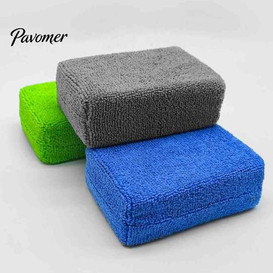 Multi Purpose Household Duster Microfiber Car Wash Sponge, High Density Soft Cleaning Pad, Mitt Washable Reusable Scrubber for Automotive Detailing