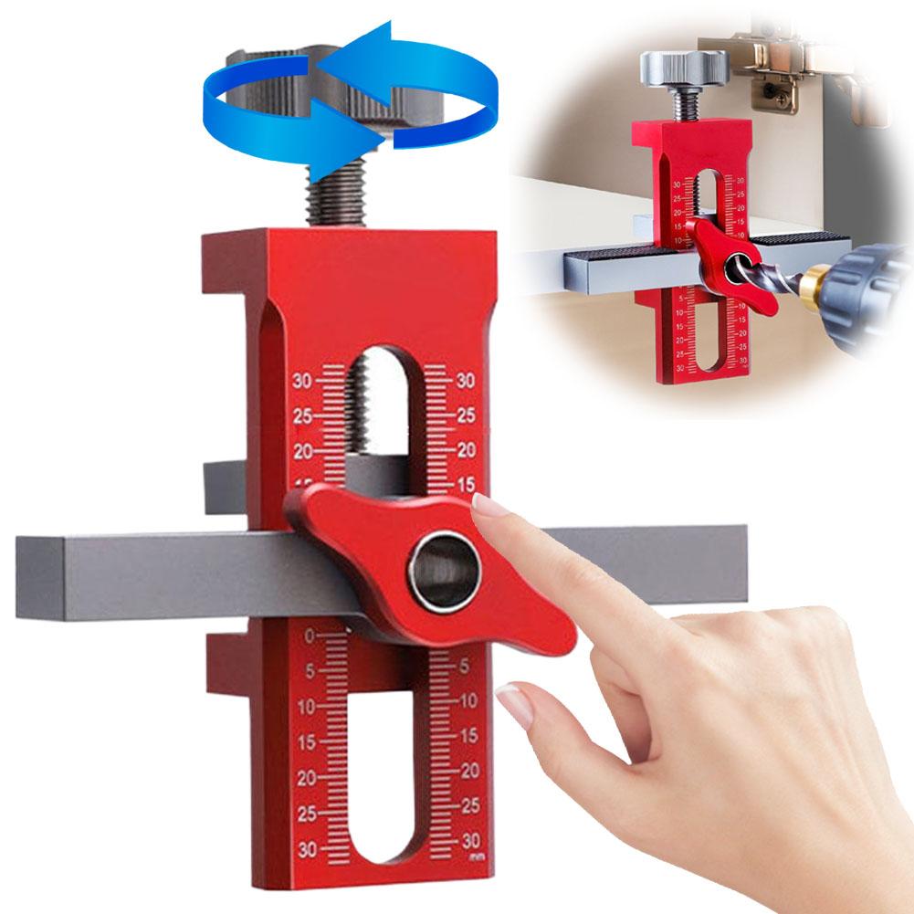 Cabinet Door Quick Leveling Device 2 In 1 Positioning Installation Jig Door Panel Mounting Rebounding Device Drilling Locator
