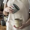 Vintage-Style Ceramic Handleless Teacup Set – Japanese-Inspired Rustic Coffee & Water Cups
