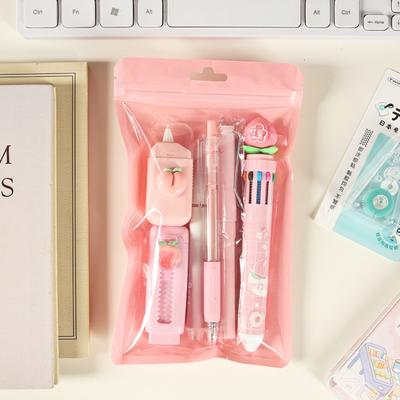 INS 6-in-1 Stationery Set Non-repeating Portable Ballpoint Pen Correction Tape Students Gift