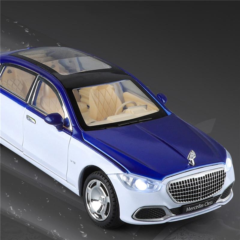Key Control 1/24 Maybachs S680 Alloy Luxy Car Model Diecasts Metal Vehicles Car Model Simulation Sound Light Childrens Toys Gift