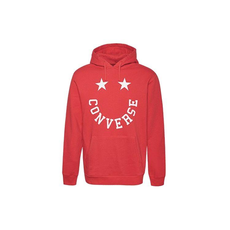 

Мужская толстовка с принтом логотипа Converse Star и шнурком, красная 10018351-A02