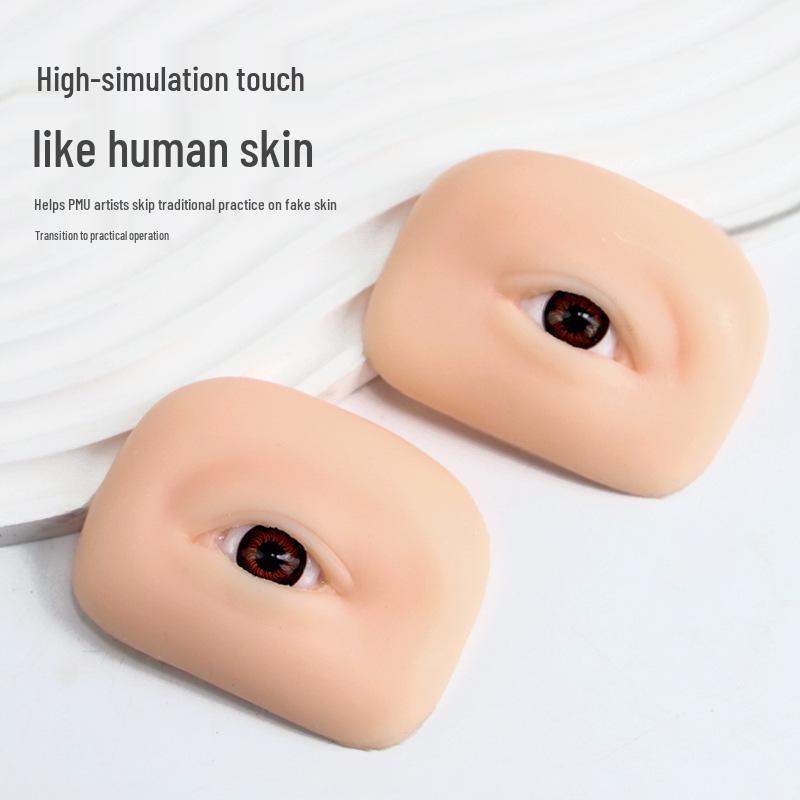 Beginner Microblading Practice Skin: Eyebrow & Eye Module Simulation
