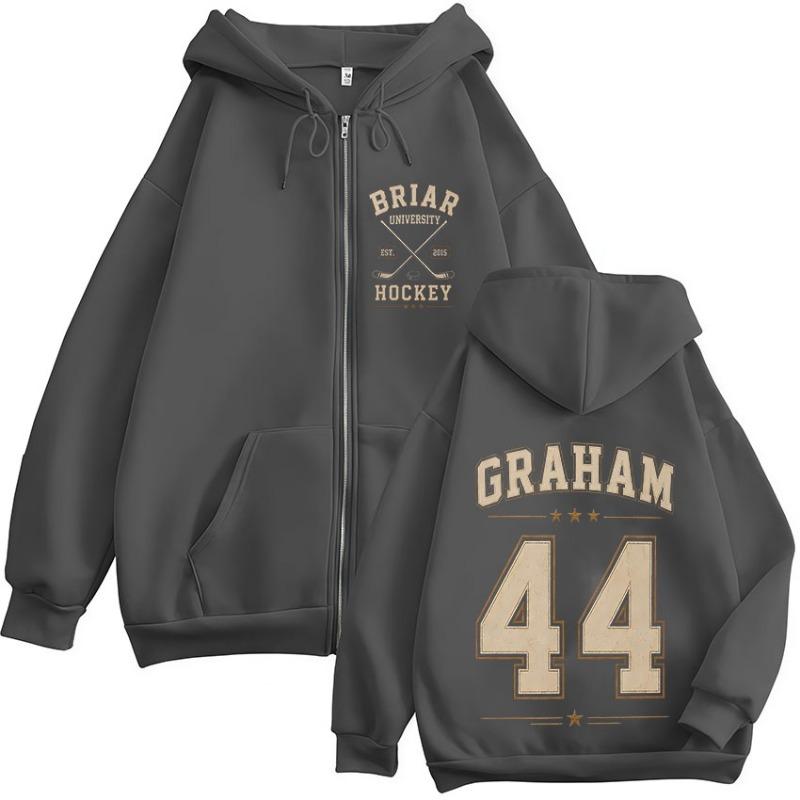 Off Campus Graham 44 Zipper Hoodies Men's Clothing Casual Long Sleeves Zip Up Hooded Sweatshirts Jackets COATS Streetwear