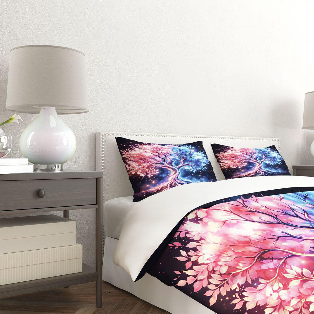 Split Life Tree Starry Digital Print Duvet Cover Set No Filler Comforter Cover Bedding Set Fantasy Girl Bedroom Home Decor