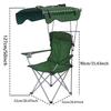 Heavy Duty Foldable Canopy Camping Chair Cup Holder Portable Beach Lounger 120kg Load Outdoor Lawn Camping Picnic Daily Rest