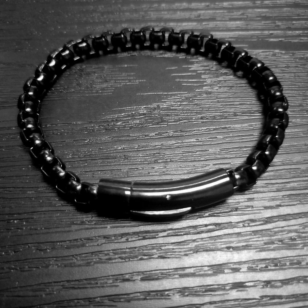Accessories, Men'S Stainless Steel Square Pearl Bracelet, Creative Personality Trend Titanium Steel Hip Hop Jewelry