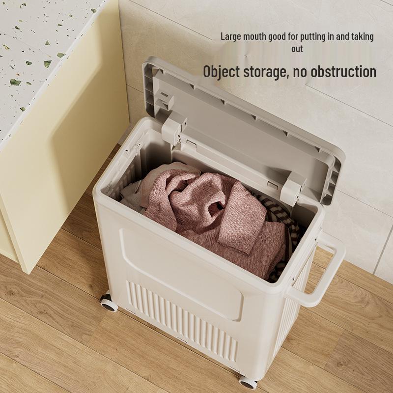 Haixing Large Capacity Folding Plastic Laundry Hamper with Lid