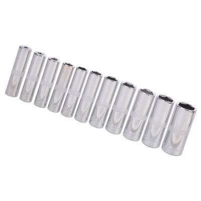 11Pcs Hex Socket Wrench Head Key Socket Wrench Hexagonal Sleeve Long Sleeve For Ratchet Wrench Auto Repair Accessories