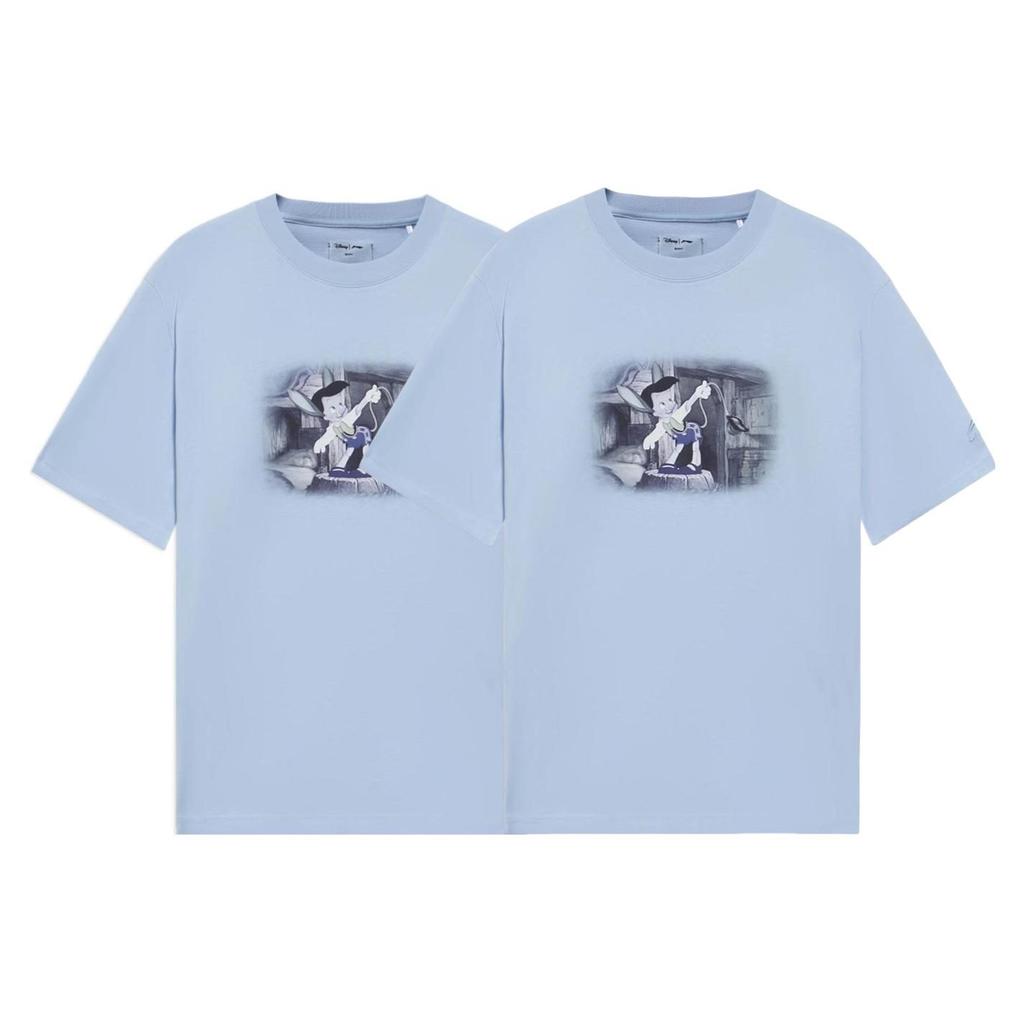 Li Ning X Disney Sports Life Collection T Shirt Men's Aurora Blue AHSS453-8