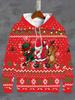 Unisex Santa Claus Christmas 3D Print Oversized Hoodie Casual Pullover Sweatshirt