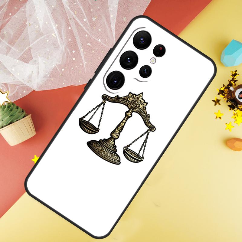 Law Lawyer Judge Justice Phone Case For Samsung Galaxy S25 S26 Ultra S21 S20 S22 S23 Ultra S10 Plus S24 FE Cover Coque