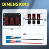 DaierTek 3 Gang Toggle Switch 12V Racing Rocker Switch Panel with LED Light and Flip Cover ON/Off Switch Plate 3 Pin SPST