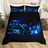 Music Bedding Set Piano Keyboard Music Note Duvet Cover Queen Size Bed Linen Comforter Microfiber Guitar Polyester Bedding Sets