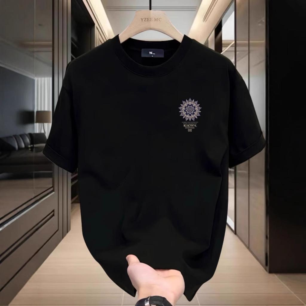 Trendy Brand Short-Sleeved Pure Cotton Men'S Printed T-Shirt Trendy Men'S And Women'S Versatile Round Neck T-Shirt Men'S
