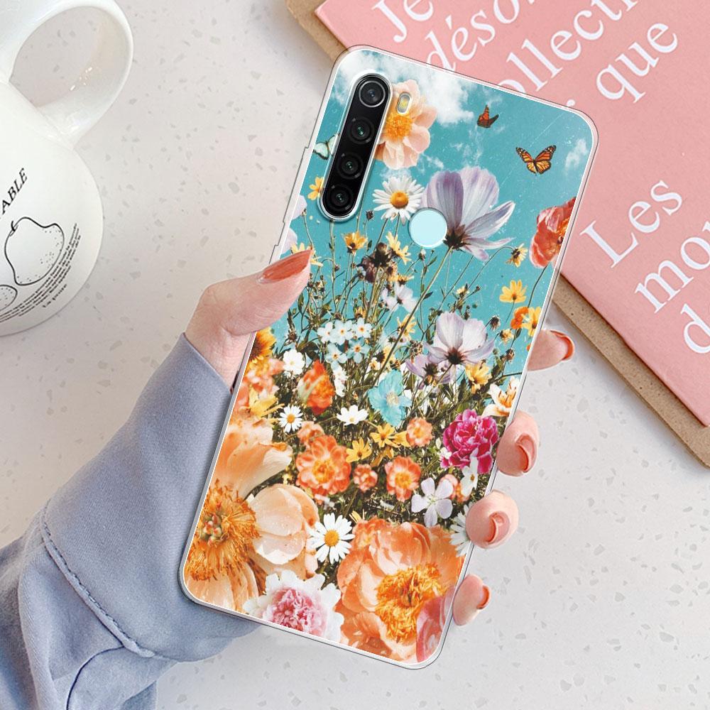 Custodia Redmi Note 8 Pro Cover Posteriore Note 8T Ragazze Nuova Moda Trasparente Custodie per Telefono Custodia Morbida in Silicone Per Xiaomi Redmi Note 8 Coque