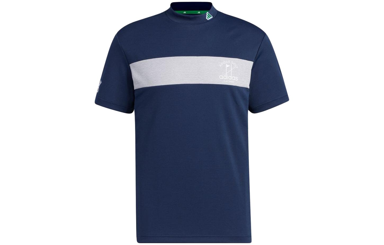 Adidas T Shirts Men s Blue Crew Neck Moderate Straight Fit HT6873 M
