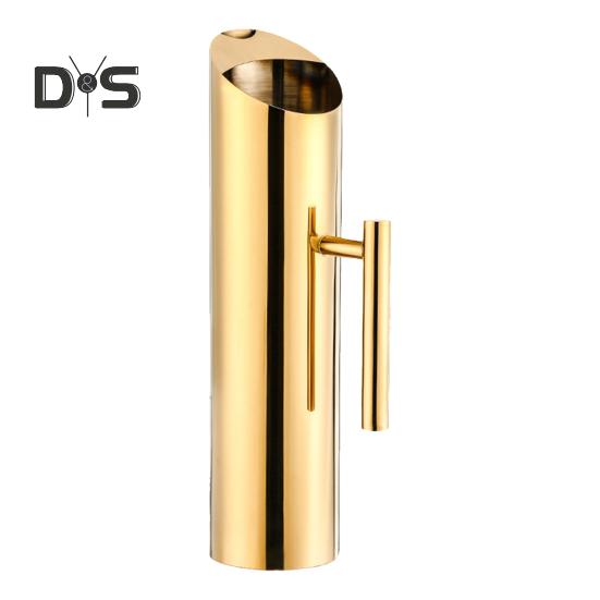 Stainless Steel Drink Pitcher 1.5/2L Large Capacity Cocktail Pot with Handle Modern Beverage Carafe for Juice Coffee Wine