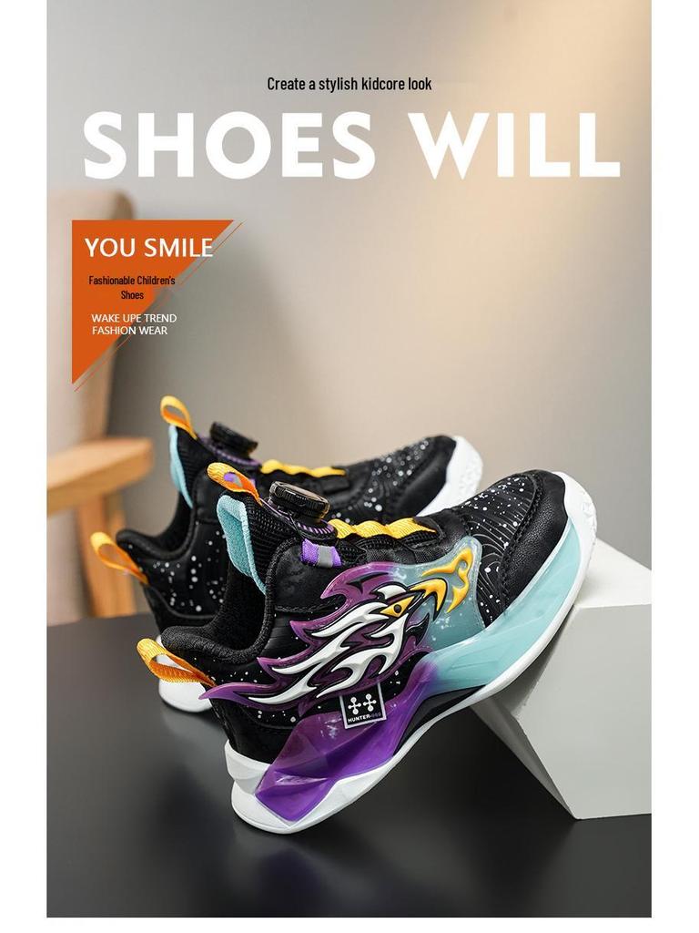 2025 Boys' Basketball Shoes: Non-slip, Autumn/Winter Style, Perfect for Training & Running, for Kids & Students.